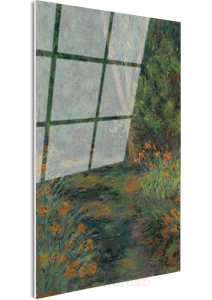 Claude Monet - Bahçe Patikası Cam Tablo