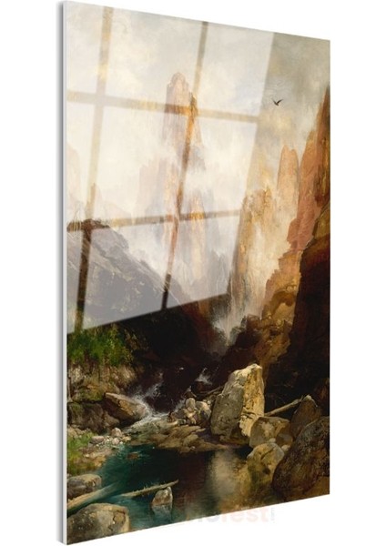 Thomas Moran - Mist Vadisi Cam Tablo