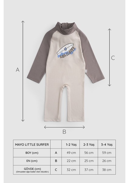 Uzun Tulum Uv Korumalı Bebek Mayo Little Surfer fiyatları