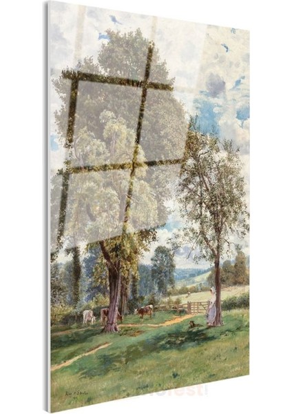 Edmund George Warren - Ingiliz Kırsalı Cam Tablo
