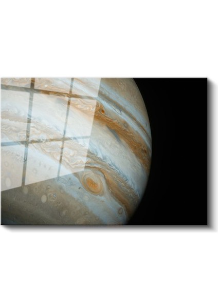 Jüpiter - Fırtınalı Atmosferi ile Gaz Devi Cam Tablo fiyatları