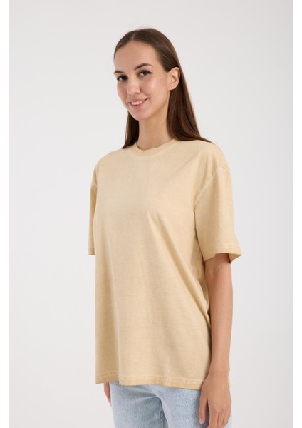 %100 Pamuk Kadın Oversize T-Shirt Şık ve Rahat Giyim fırsatları