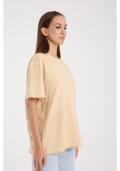 %100 Pamuk Kadın Oversize T-Shirt Şık ve Rahat Giyim indirimleri