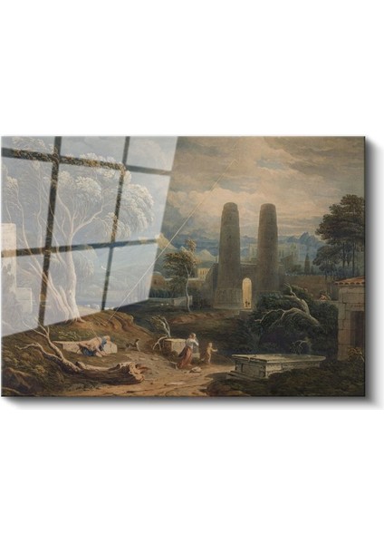 J.m.w. Turner - Antik Kent Manzarası Cam Tablo