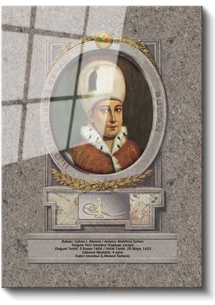Osmanlı Padişahları - Sultan I. Ahmed Cam Tablo fiyatları