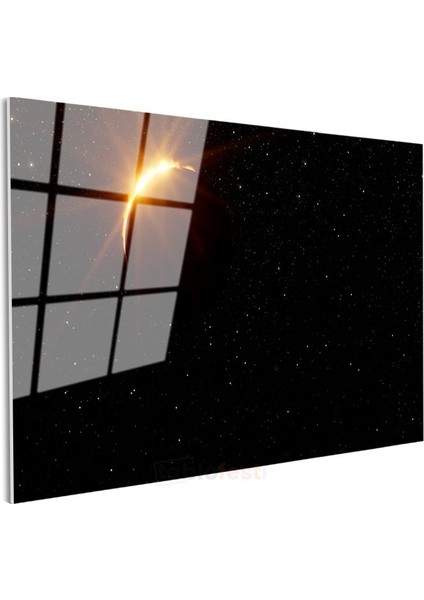 Güneş Tutulması - Yıldızlarla Çevrili Kozmik Olay Cam Tablo modelleri