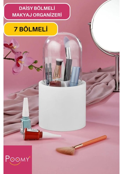 Mor Bölmeli Şeffaf Makyaj ve Fırça Düzenleyici, Pratik ve Şık Tasarım fiyatları