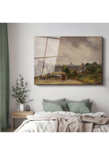 John Constable - Londra Manzarası Cam Tablo