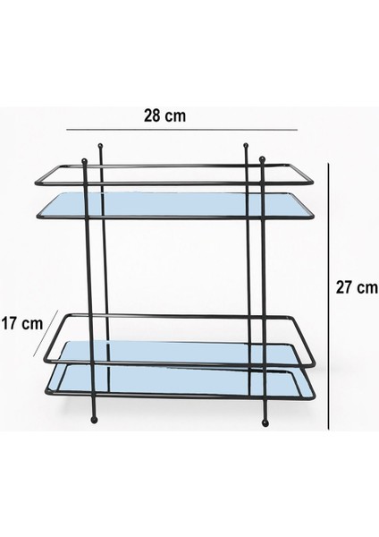 Dikdörtgen Siyah Ayna ve Kozmetik Organizer, Şık ve İşlevsel Depolama Çözümü fiyatları