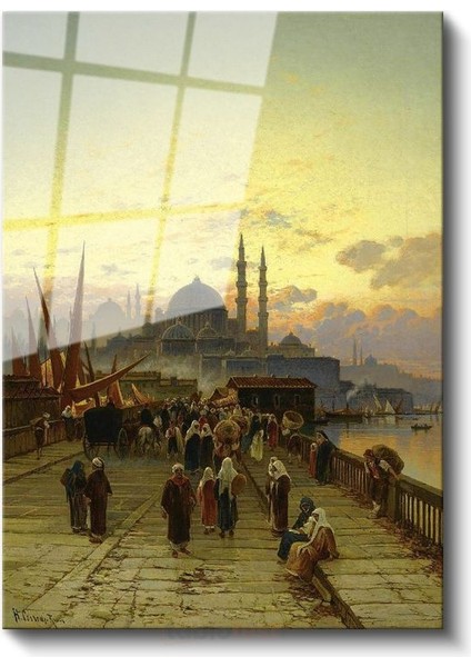 Istanbul Silueti - Tarihi Yarımada Manzarası Cam Tablo fiyatları