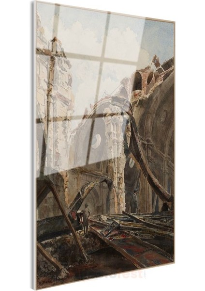 Richard Parkes Bonington - Yıkıntılar Arasında Cam Tablo modelleri