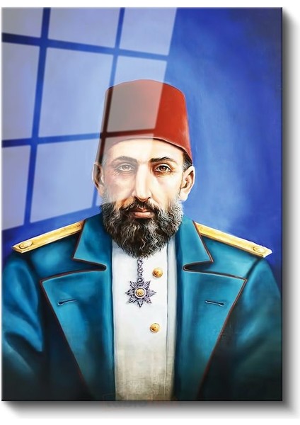 Osmanlı Padişahları - Sultan Iı. Abdülhamid Portresi Cam Tablo fiyatları