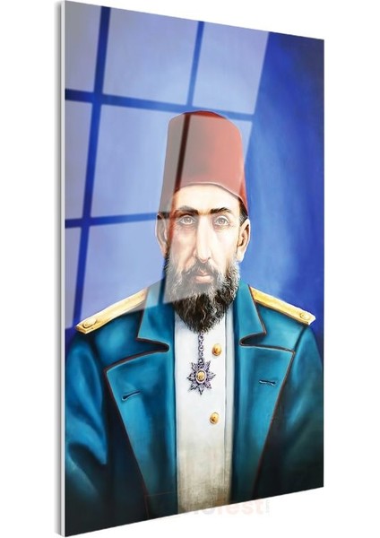 Osmanlı Padişahları - Sultan Iı. Abdülhamid Portresi Cam Tablo modelleri