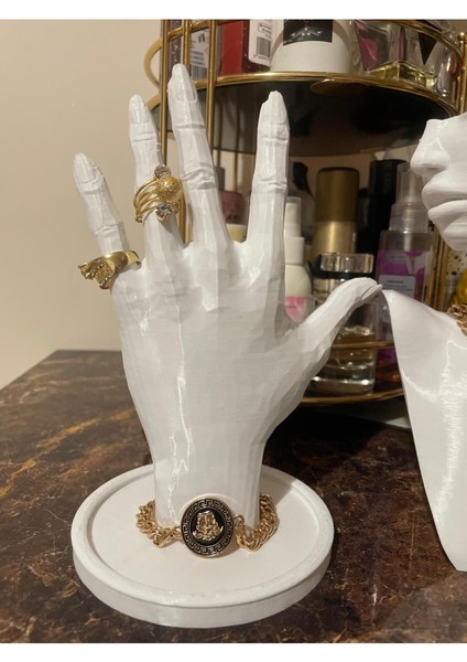 20CM El Yapımı Dekoratif Takı Sergileme Standı, Organizer, Halhal ve Yüzük Tutucu