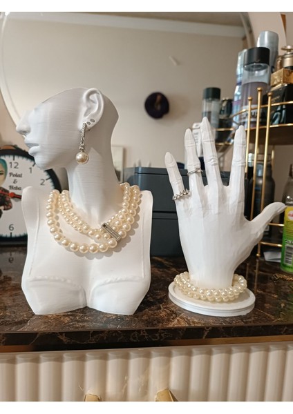 20CM El Yapımı Dekoratif Takı Sergileme Standı, Organizer, Halhal ve Yüzük Tutucu fırsatları