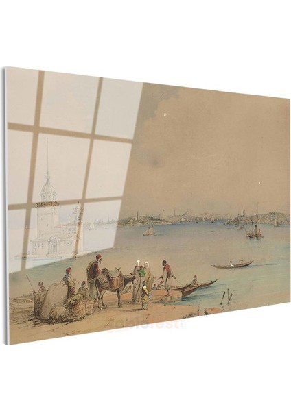 Kız Kulesi - Istanbul Boğazı Manzarası Cam Tablo modelleri