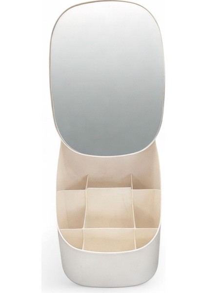 Aydınlatmalı Çok Bölmeli Modern Kişisel Düzenleyici Beyaz fiyatları