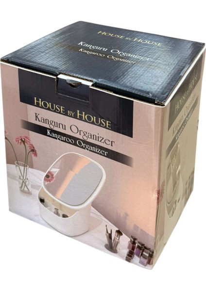 Aydınlatmalı Çok Bölmeli Modern Kişisel Düzenleyici Beyaz