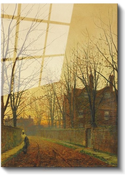 John Atkinson Grimshaw - Sonbahar Patikası Cam Tablo fiyatları