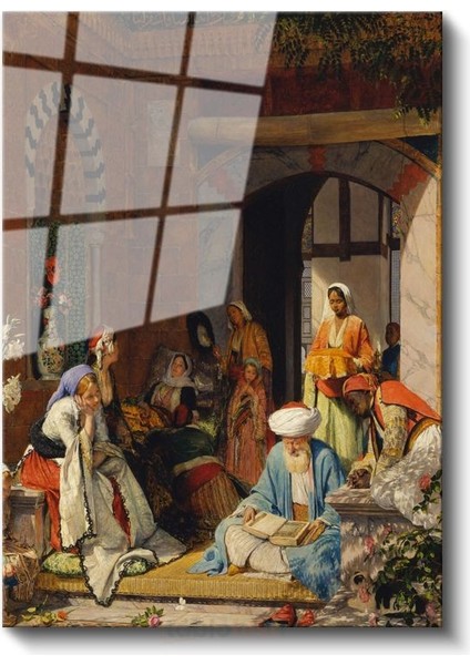 Osman Hamdi Bey - Cami Avlusu Cam Tablo fiyatları