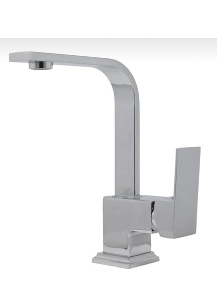 Kca Krom Kare Lüx Ağır Gövde Banyo Lavabo Bataryası