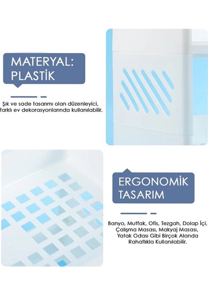 2'li Beyaz Çok Katlı Banyo ve Makyaj Rafı, Düzenleyici Stand modelleri