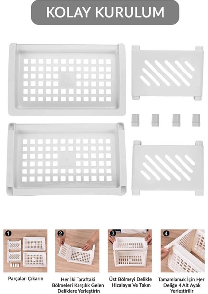 2'li Beyaz Çok Katlı Banyo ve Makyaj Rafı, Düzenleyici Stand fırsatları