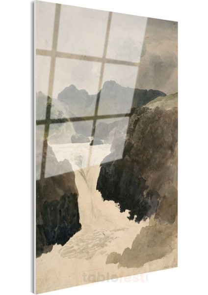 J.m.w. Turner - Dağ Şelalesi Cam Tablo