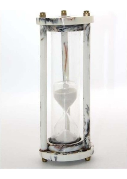 Şık ve Doğal Mermer Kum Saati, Dekoratif ve Zarif Tasarım.