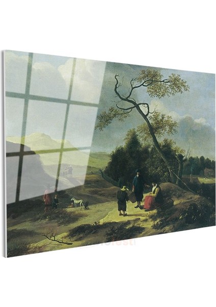 Jan Van Goyen - Kırsal Yolda Yolcular Cam Tablo modelleri
