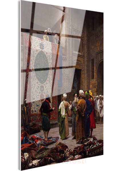 Osman Hamdi Bey - Halı Tüccarı Cam Tablo modelleri
