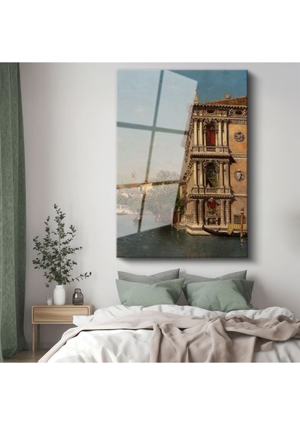 Canaletto - Venedik Kanalı Cam Tablo