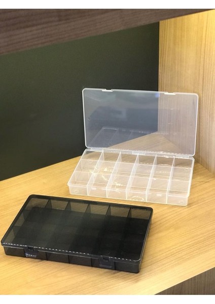 Iki Adet Beyaz Füme 18 Bölmeli Takı ve Dikiş Düzenleyici Kutusu modelleri