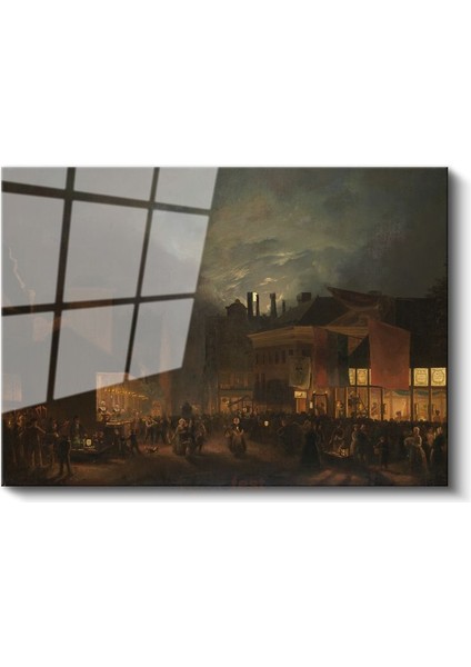 Abraham Cooper - Gece Pazarı Cam Tablo fiyatları