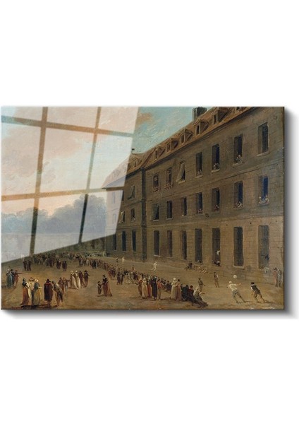 Hubert Robert - Saray Avlusu Cam Tablo