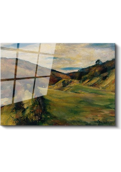 Paul Cézanne - Tepeler Vadisi Cam Tablo