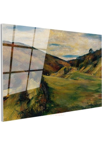 Paul Cézanne - Tepeler Vadisi Cam Tablo