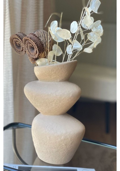 Şık Büyük Kaya Seramik Vazo, Ev Dekoru, Modern Tasarım