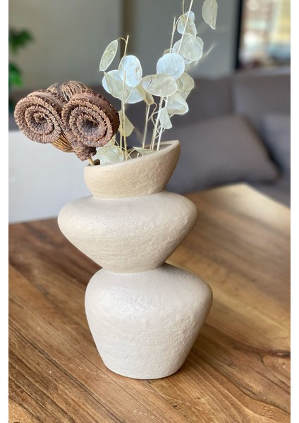 Şık Büyük Kaya Seramik Vazo, Ev Dekoru, Modern Tasarım