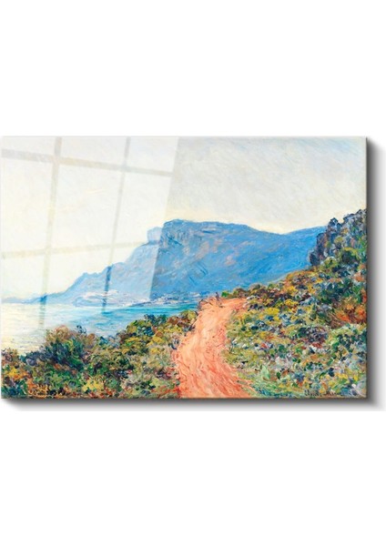 Claude Monet - La Corniche Kıyı Patikası Cam Tablo fiyatları