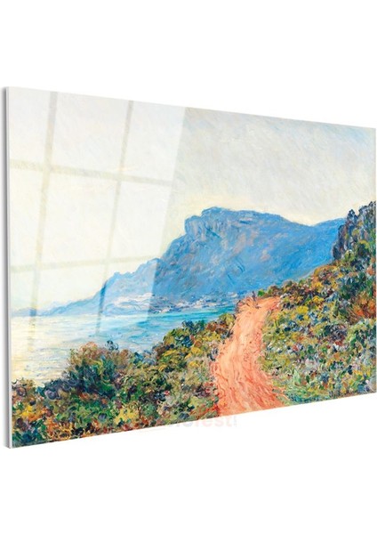 Claude Monet - La Corniche Kıyı Patikası Cam Tablo modelleri
