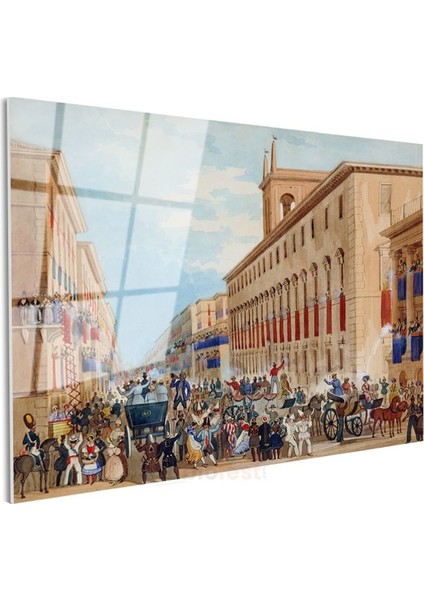 Ippolito Caffi - Venedik Karnavalı Cam Tablo modelleri