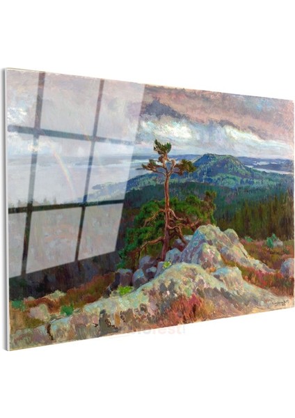 Akseli Gallen-Kallela - Koli Tepesinden Manzara Cam Tablo modelleri