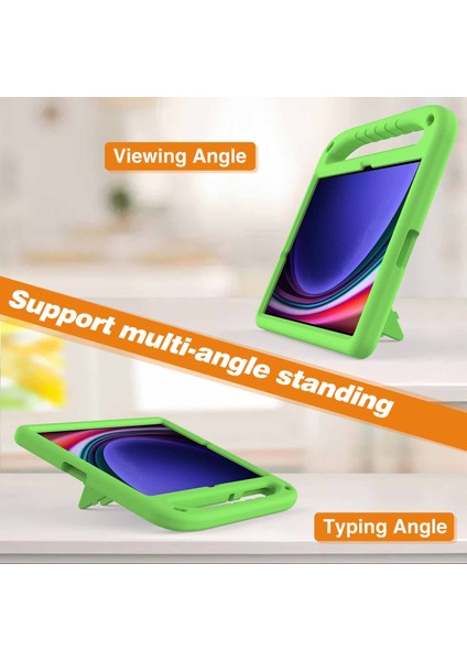 Samsung Galaxy Tab S9 Fe+Kılıf El Tutacağı Eva Tablet Kickstand Kılıfı-Yeşil (Yurt Dışından) modelleri