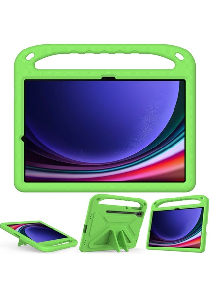 Samsung Galaxy Tab S9 Fe+Kılıf El Tutacağı Eva Tablet Kickstand Kılıfı-Yeşil (Yurt Dışından) fırsatları
