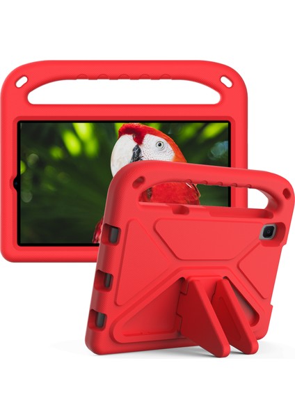 Taşınabilir Sap Tasarımı Darbeye Dayanıklı Eva Tablet Kılıfı Kapağı Kickstand Tasarımı ile Samsung Galaxy Tab A 8.4(2020)SM-T307U-KIRMIZI (Yurt Dışından)