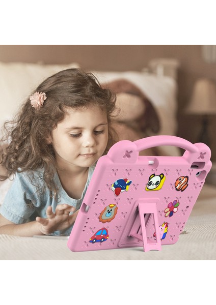 iPad 10.2 (2021)/(2019)/(2020) Taşınabilir Eva Kılıf Darbeye Dayanıklı Tablet Kılıfı Çizilmez Kılıf Kickstand Ile-Pembe (Yurt Dışından) fırsatları