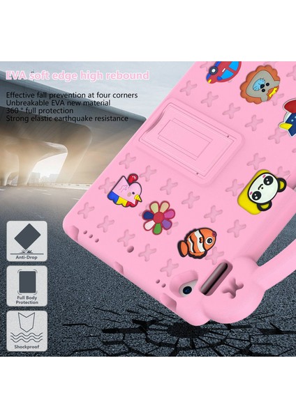 iPad 10.2 (2021)/(2019)/(2020) Taşınabilir Eva Kılıf Darbeye Dayanıklı Tablet Kılıfı Çizilmez Kılıf Kickstand Ile-Pembe (Yurt Dışından) indirimleri