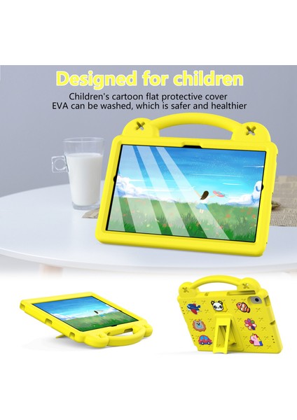 Samsung Galaxy Tab A8 10.5 (2021)/(2022) Taşınabilir Eva Kılıf Darbeye Dayanıklı Tablet Kılıfı Çizilmez Kılıf Kickstand Ile-Sarı (Yurt Dışından) fiyatları