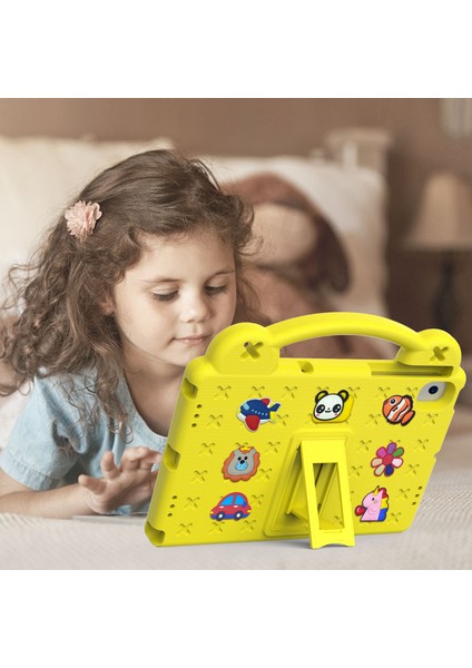 Samsung Galaxy Tab A8 10.5 (2021)/(2022) Taşınabilir Eva Kılıf Darbeye Dayanıklı Tablet Kılıfı Çizilmez Kılıf Kickstand Ile-Sarı (Yurt Dışından) indirimleri
